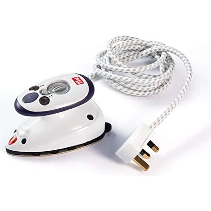 Prym 611916 Dampfbügeleisen Mini UK-Stecker Bügeleisen, Plastik, Weiß, 19 x 17 x .95 cm