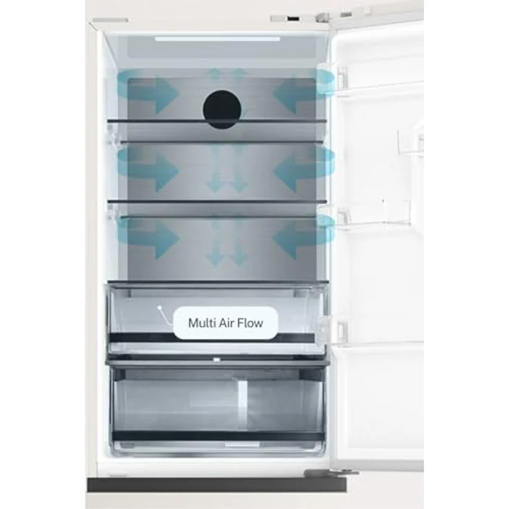 CREATE FRIDGE STUDIO COMBI PRO FLEX 401 Kühlschrank im italienischen Stil, 401L, Cremeweiß, No Frost, Urlaubsmodus, antibakteriell, Touch-Elektronik, 158W – Bild 5