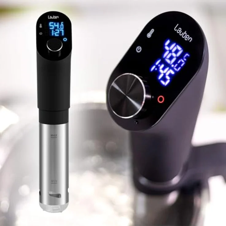 Lauben Sous Vide Stick SV01, Kochstab, Metall, 1200 Watt, für bis zu 15 Liter, wasserfest, schwarz – Bild 3