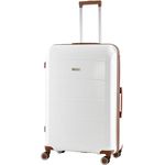 Cocoono Graz Reisekoffer, Kofferset, Trolley, 8 Rollen, Handgepäck, Kofferset mit integriertem TSA-Zahlenschloss (weiß, L)