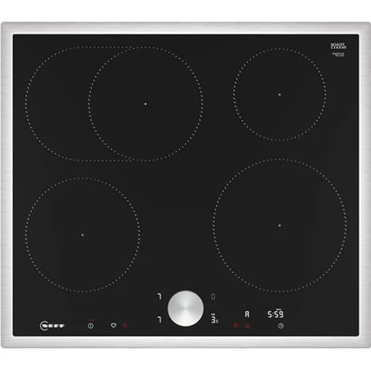 Neff, T56STF1L0, Autarkes Induktionskochfeld mit Twist Pad Steuerung, N90, Breite 60 cm, Schwarz mit Rahmen aufliegend – Bild 1
