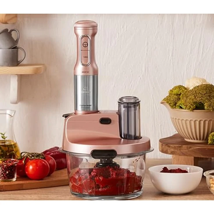 KARACA Mastermaid ProSteel Küchenroboter aus Stahlglas, 2500 W, Rosegold, 1,5-Liter-Glas-Hackbehälter – Bild 5