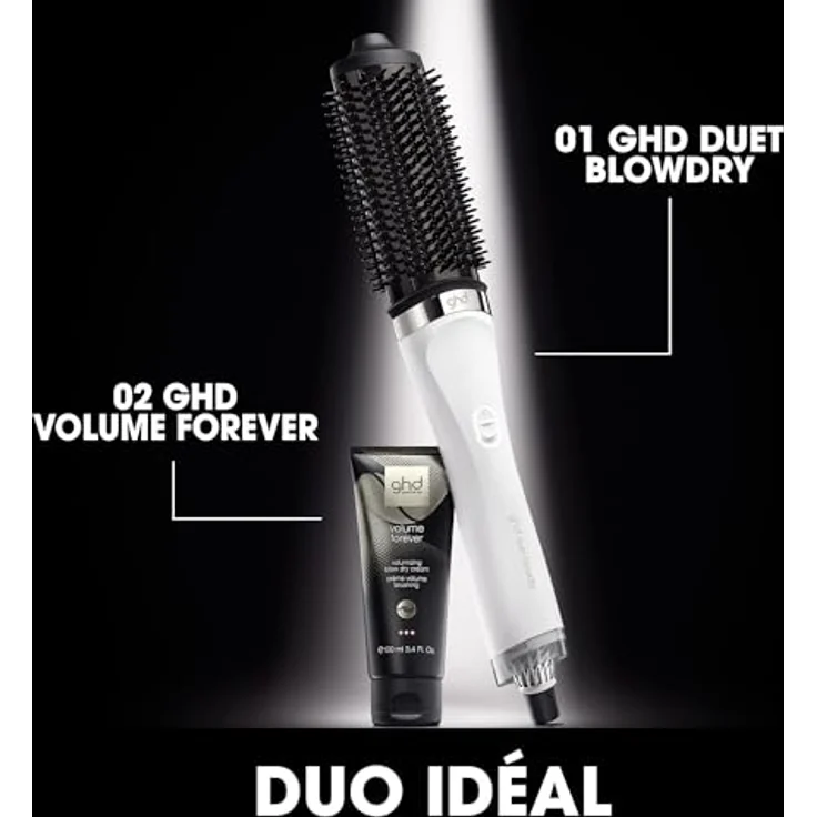 ghd Wet-to-Dry duet blowdry Hair Dryer Brush, 2-in-1 Warmluftbürste mit Heat-Air Xchange Technologie und hitzeresistenter Tasche, weiß – Bild 7