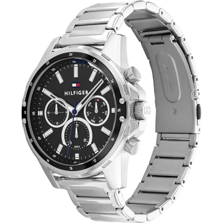 Tommy Hilfiger Armbanduhr Herren Chronograph Quarz SPORT 1791936, Quarzuhr, 44 mm, silber – Bild 2