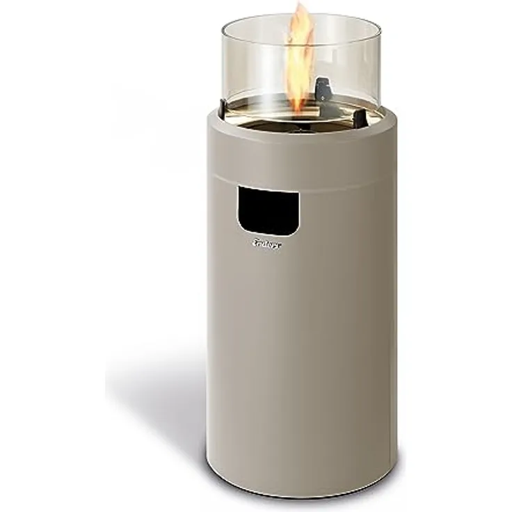 Enders Terrassenfeuer Nova LED M Taupe Gold Terrassenheizer, Gas-Heizofen mit stufenloser Leistungsregulierung