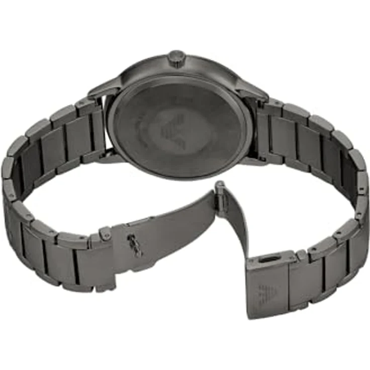 Emporio Armani AR11731, Herren 43 mm Gun-Metal Edelstahl Uhr mit blauem Sunray Zifferblatt und Quarzwerk – Bild 5