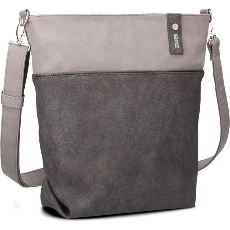 Zwei Umhängetasche Jana J12 - Schultertasche 33 cm (nubuk-stone) – Bild 1