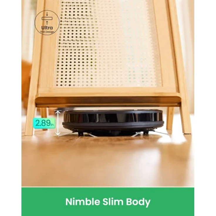 Vactidy Nimble T6 Saugroboter mit 2800Pa Starke Saugkraft,120 Min Laufzeit,Staubsauger Roboter mit Alexa&Google Assistant&App&Siri Steuerung,Roboterstaubsauger für Tierhaare,Teppichen und Hartböden – Bild 2