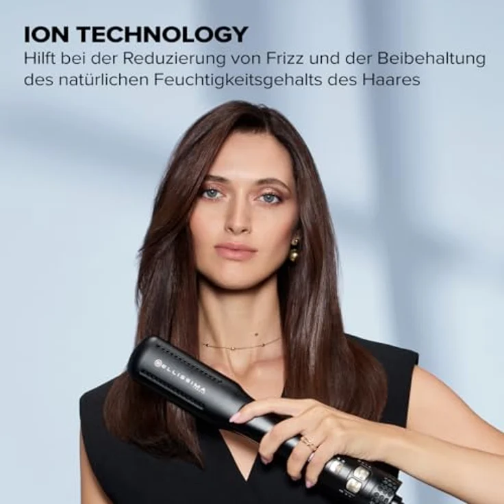 BELLISSIMA AirSleek 2-in-1 Glätteisen, Ionisator, Keramikbeschichtung und Keratin, 2 Temperaturen, schwarz – Bild 4