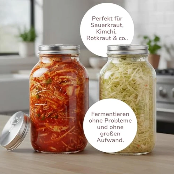 Kilner 2er Set Fermentationsgläser 1 Liter – Bild 7