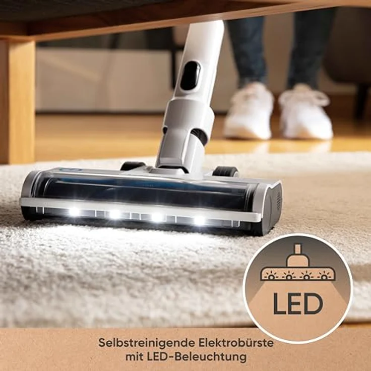 Hoogo S3 Handstaubsauger, 50 min Akkubetrieb, Zyklon-Technologie, weiß – Bild 6
