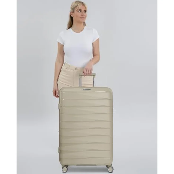 Franky Hartschalen-Trolley London, 4 Rollen, Polypropylen, mit Dehnfalte und TSA-Schloss, max. Breite 35 cm – Bild 5