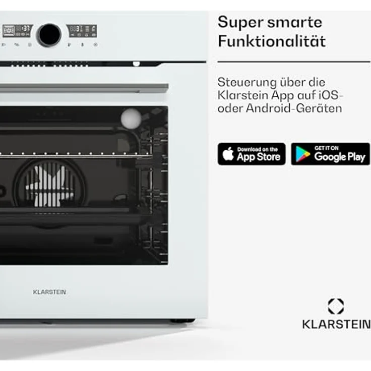 Klarstein Illuminosa Smart Einbaubackofen, 73 L, 11 Funktionen, WLAN-Steuerung, Energieeffizienz A+, Dreifach Verglaste Tür, 2800 W, Kindersicherung – Bild 2