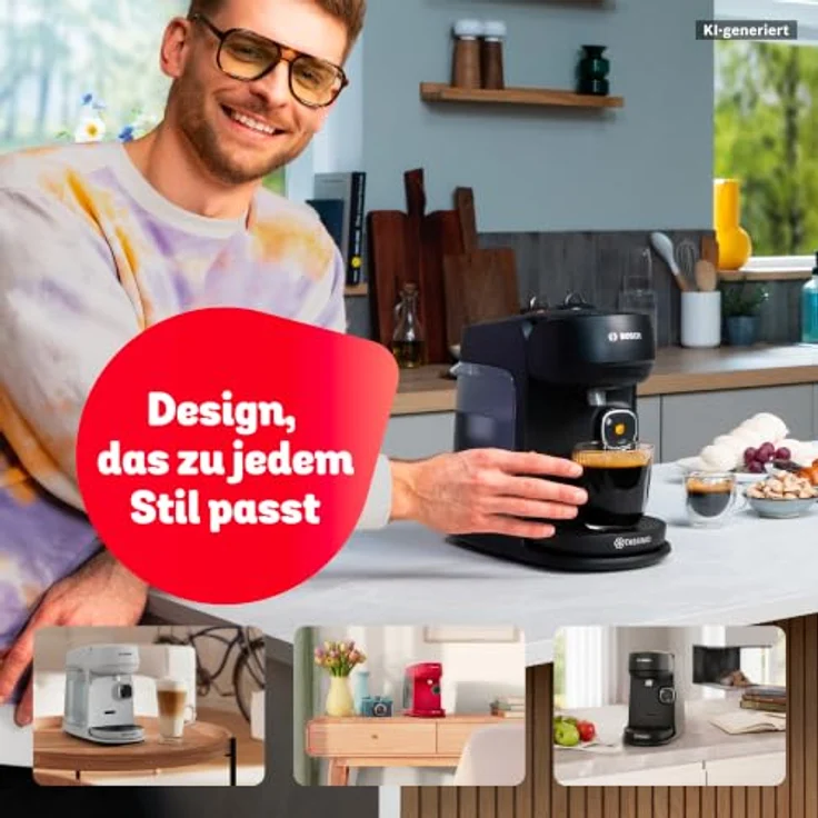 Bosch TAS172B Kaffeepadmaschine, 0.85 l Wassertank, 1400 W, INTELLIBREW Barcode-Technologie, IntensityBoost, One-Touch-Bedienung – Bild 11