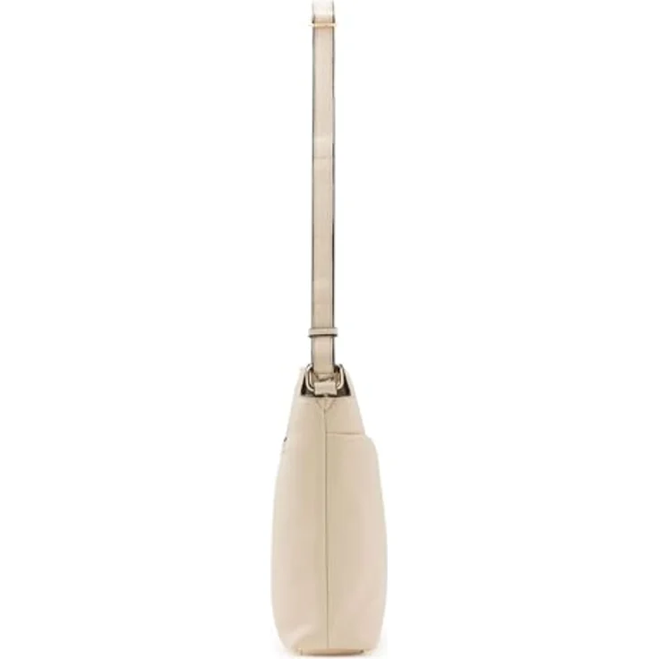 L.Credi Eda Umhängetasche 23 cm, Beige, mit Reißverschlussfach und Organizer, verstellbarem Umhängeriemen – Bild 3