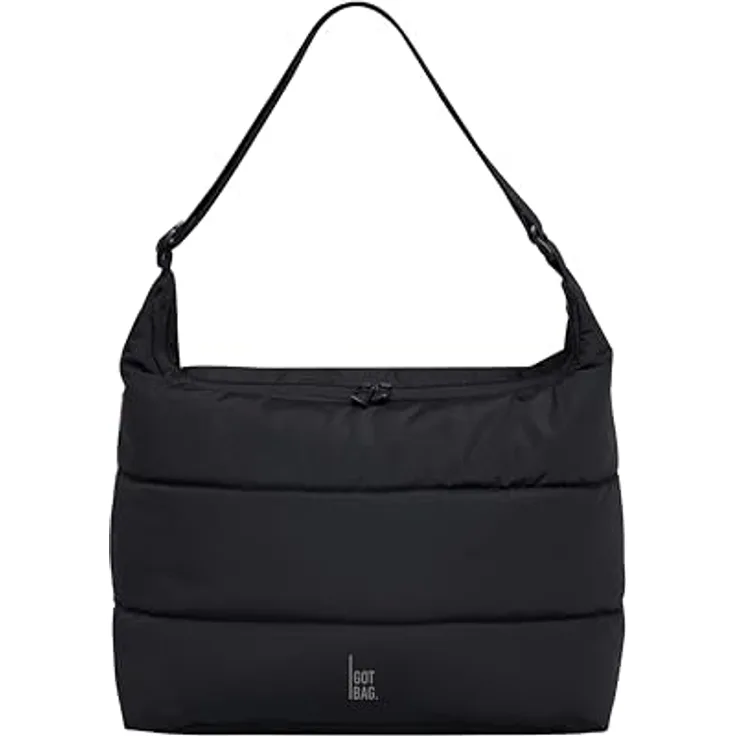 GOT BAG Puffer Square Bag Large Monochrome, vielseitige Handtasche aus recycelten Materialien, Schwarz, leicht und strapazierfähig
