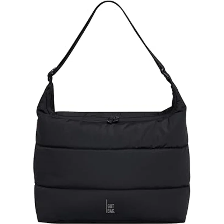 GOT BAG Puffer Square Bag Large Monochrome, vielseitige Handtasche aus recycelten Materialien, Schwarz, leicht und strapazierfähig – Bild 1