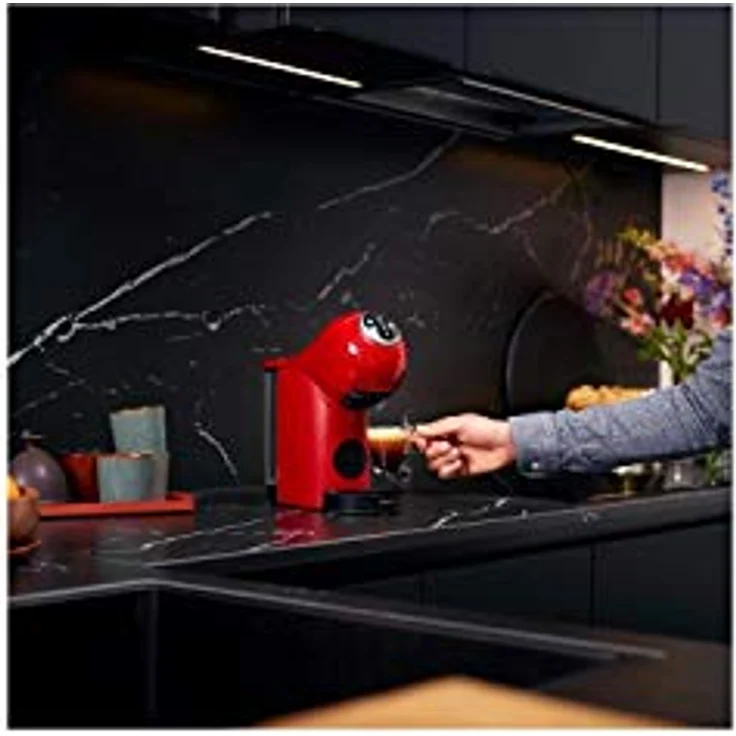 KRUPS Genio S Plus, Espressomaschine mit BooFunction XL für heiße und kalte Getränke, Entkalkungsanzeige, rot, YY4444FD – Bild 2