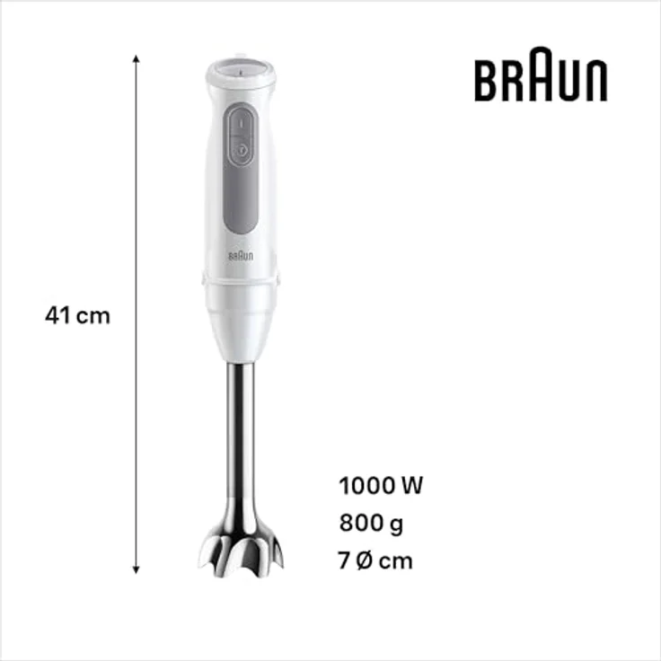 Braun Stabmixer Braun MQ50236MWH, Stabmixer für Küchenanwendungen mit individueller Geschwindigkeitsanpassung – Bild 6