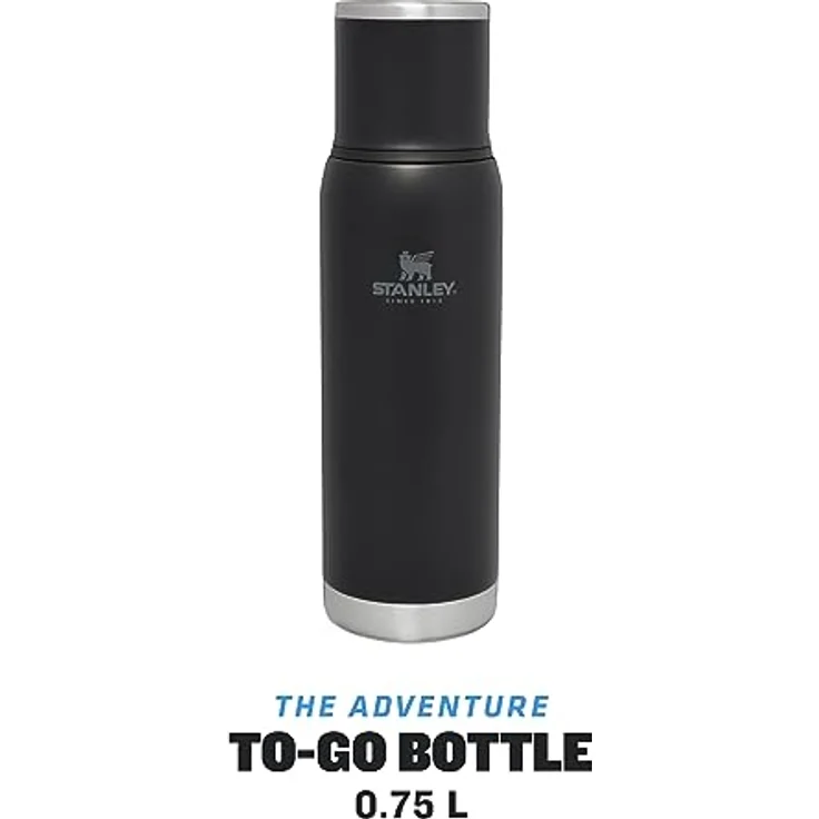 Stanley Adventure To-Go Thermosflasche 0.75L - Auslaufsicher - 20 Stunden heiß - 25 Stunden kalt - BPA frei - Black – Bild 2