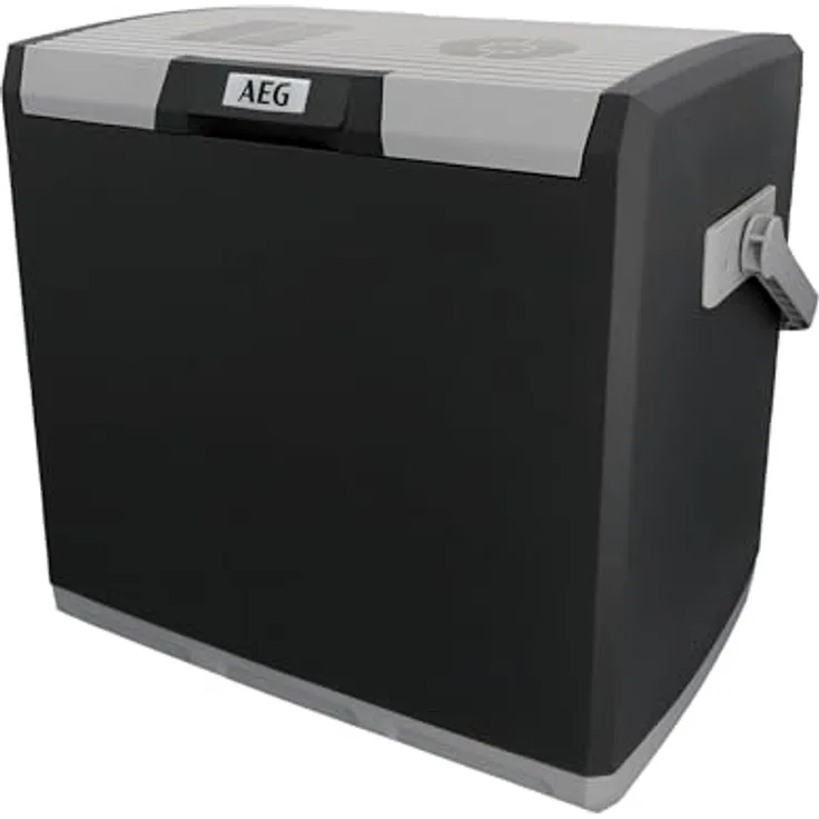 AEG Kühlbox KK 28 Liter, thermoelektrisch mit 12V Kfz-Anschluss und 230V für Auto und Steckdose, schwarz