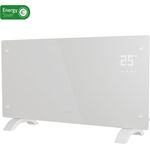 Hombli Glass Convection Heater 2000W, Heizgerät mit flexible Einrichtung und Touch-Glasdesign, weiß
