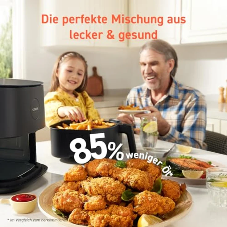 Cosori Heißluftfritteuse 4,7L, Max 230°C, 7-in-1 mit 100 Rezepten und leiser Betrieb, spülmaschinenfest – Bild 6