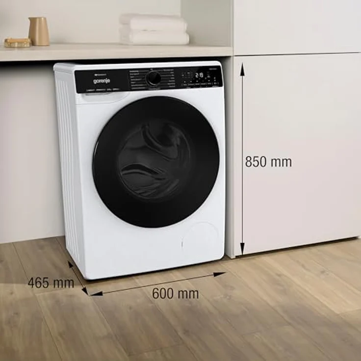 Gorenje WPNA84SATSWIFI Waschmaschine, 8 kg, 1400 U/Min, A, WiFi, Knitterschutz, Slim 46,5 cm, Weiß – Bild 3