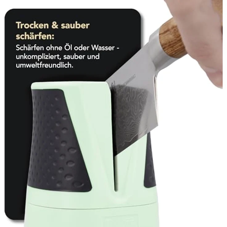 DMT SimpleSharp Diamant Messerschärfer, beidseitig schärfend mit perfektem Schleifwinkel, Mint – Bild 6