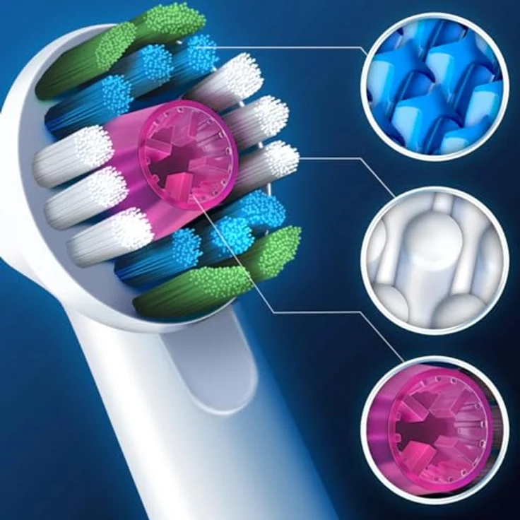 Oral-B Aufsteckbürsten Pro 3D White, X-förmige Borsten, weiß – Bild 2