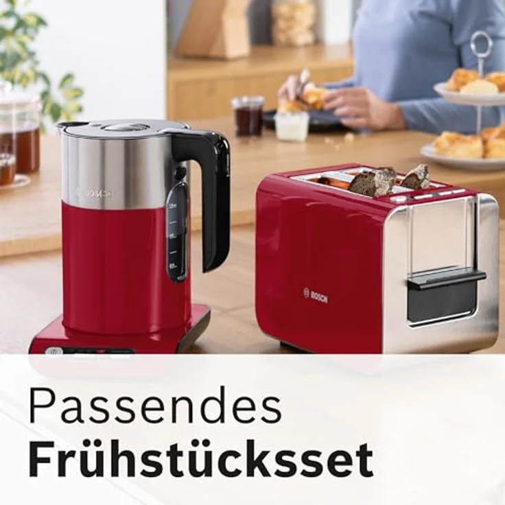 BOSCH Toaster TAT8614N, 860 W, Deep Red, Edelstahlgehäuse – Bild 6