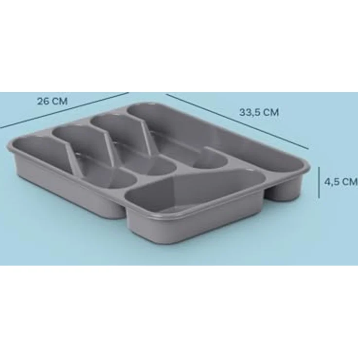 Pro Home Besteckkasten Besteck Organizer (33,5x26x4,5cm), Weiß ausziehbar, Besteckhalter Küche - Schubladeneinsatz – Bild 3