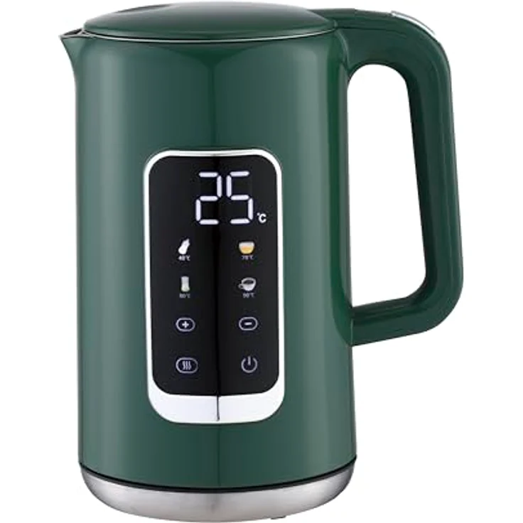 LMG Germany LMG-HHB8723DR Wasserkocher, 2200 Watt, 1,7 Liter, Digitaldisplay, Temperaturwahl 40–100 °C, Warmhaltefunktion, Cool-Touch-Gehäuse, Edelstahl innen – Bild 1