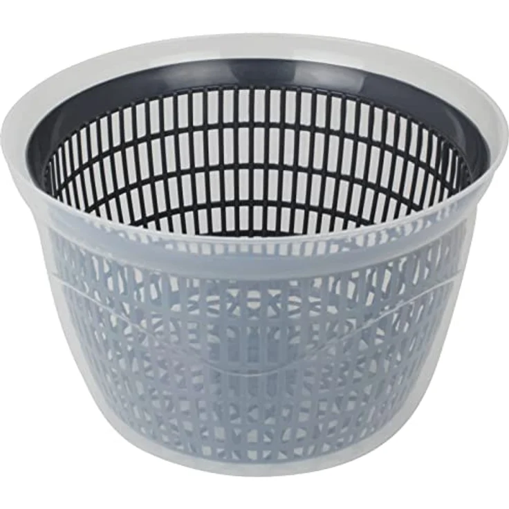 Salatschleuder 5L Serie Nora mit Farbwahl Salat Schleuder Küchenhelfer Salattrockner Kurbel Deckel Ausgießer (Grau) – Bild 2