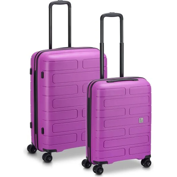 MODO by Roncato Supernova 2.0 4 Rollen Kofferset, 2-teilig, 100% Polypropylen, pink, 45 cm x 26 cm x 66 cm