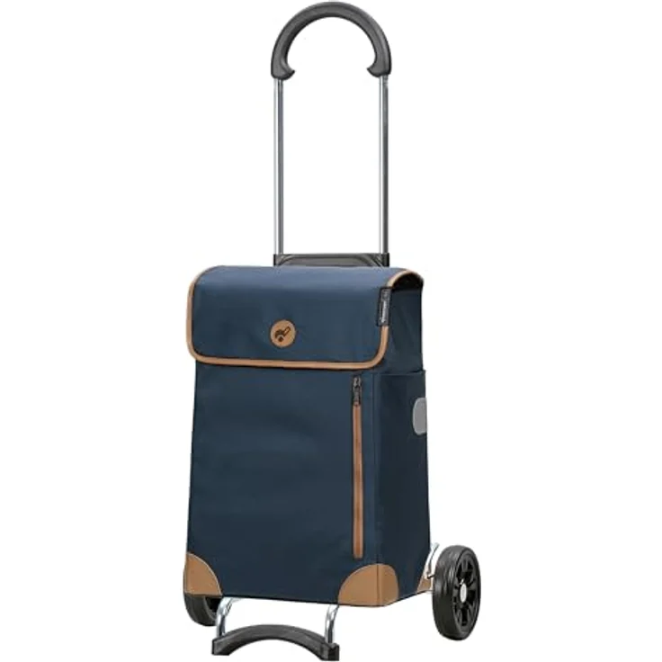 Andersen Einkaufstrolley Scala Shopper Weda blau 36 L Handwagen, langlebig, Tasche abnehmbar, klappbar, leichtgängig, leise Räder – Bild 1