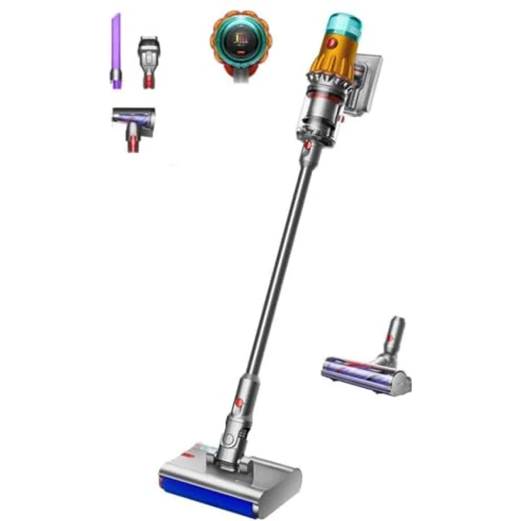 Dyson V12s Detect Slim Submarine, Handstaubsauger mit Hyperdymium™ Motor, Nass- und Trockensauger, Gelb/Glanz Nickel – Bild 2