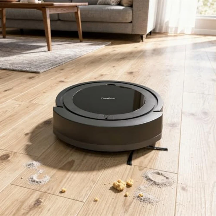 Nedis VCRO300BK, Beutelloser Saugroboter 3-in-1 mit Kehren, Saugen und Trockenwischen, Schwarz – Bild 9