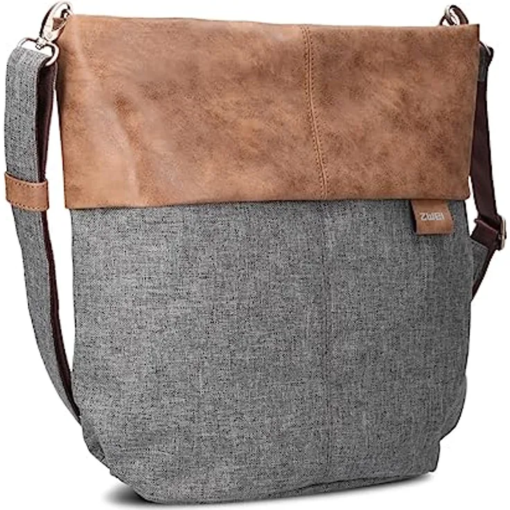 Zwei Olli Umhängetasche 31 cm, handliche Handtasche für Herren und Damen