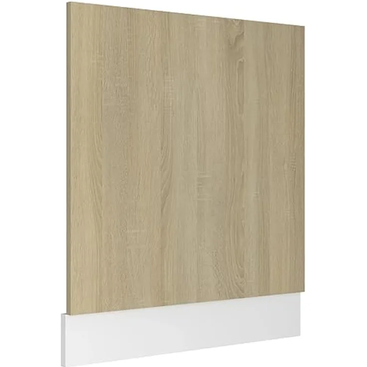 vidaXL Geschirrspülerblende mit Sockelleiste Geschirrspüler Frontblende Geschirrspülerfront Blende Spülmaschine Sonoma-Eiche 59,5x3x67cm Holzwerkstoff