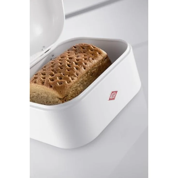 WESCO Single Grandy Brotkasten in mint grün, pulverbeschichtetes Stahlblech, Lüftungslöcher und stabiler Handgriff – Bild 3