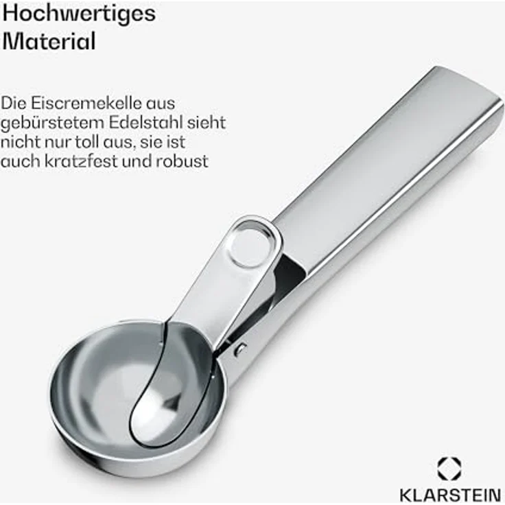 Klarstein FrostFusion Eisportionierer aus Edelstahl, ergonomisch, spülmaschinenfest, kratzfest, rostfrei, 18,3 cm – Bild 4