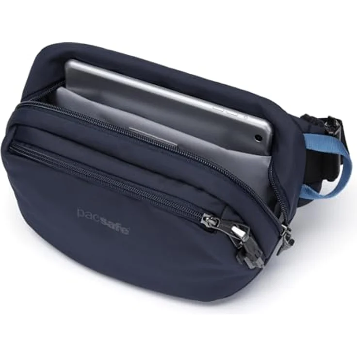Pacsafe Vibe 100 Gürteltasche RFID, 27 cm, 100% Nylon, blau – Bild 6