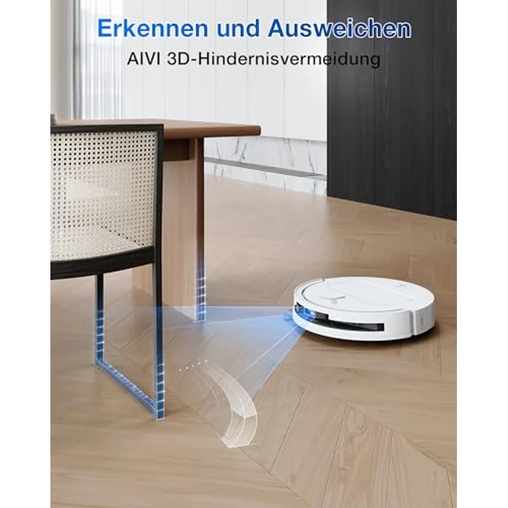 ECOVACS DEEBOT T50 Omni Saugroboter mit Wischfunktion, 15.000 Pa, ZeroTangle 2.0, All-in-One Station, weiß – Bild 4