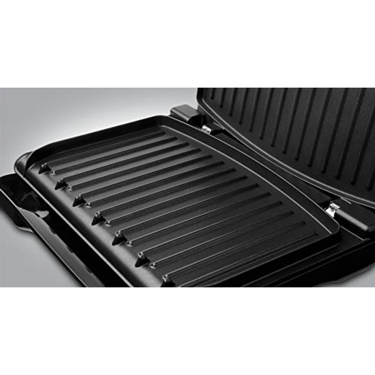 George Foreman 25030-56 Fitnessgrill Steel Compact, Kontaktgrill, Panini- und Sandwichgrill, 24 x 17 cm große Grillfläche für bis zu 3 Portionen, rot – Bild 5