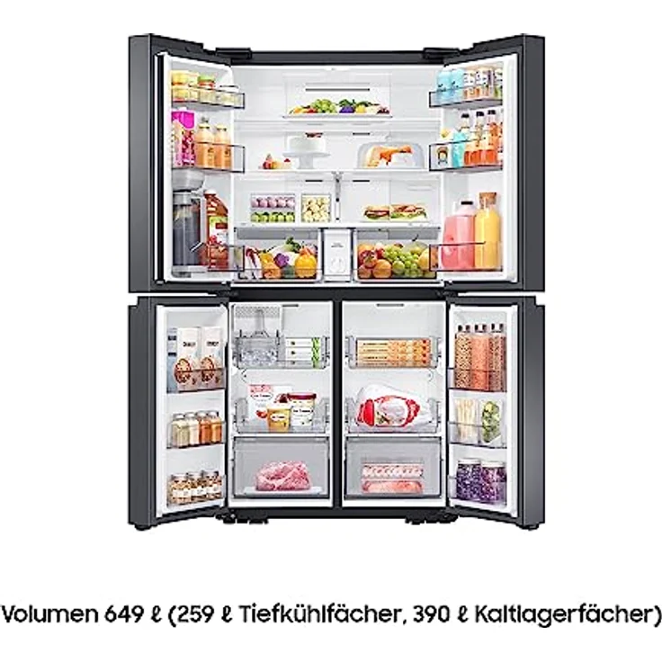 Samsung French-Door-Kühlschrank mit Gefrierfach, 178 cm, 649 l, AI Energy Mode (SmartThings), Auto Ice Maker, No Frost+, Schwarz, RF59C701EB1/EG – Bild 3