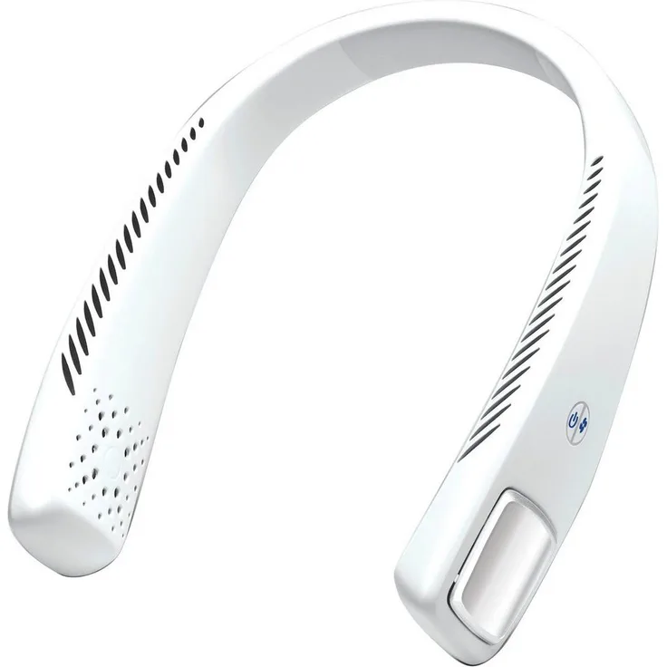 MediaShop Umhängeventilator Cool2Go, Power-Abkühlung zum Mitnehmen, Nackenventilator in Weiß