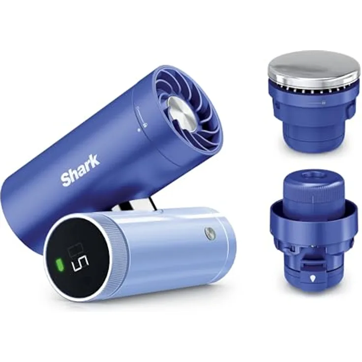 Shark ChillPill 3-in-1 Ventilator mit HydroGo Sprühnebel, InstaChill Kühlplatte & 7,5 m/s Luftstrom – Tragbar für Indoor & Outdoor – Blau