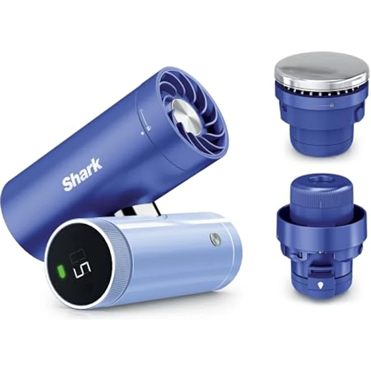 Shark ChillPill 3-in-1 Ventilator mit HydroGo Sprühnebel, InstaChill Kühlplatte & 7,5 m/s Luftstrom – Tragbar für Indoor & Outdoor – Blau – Bild 1