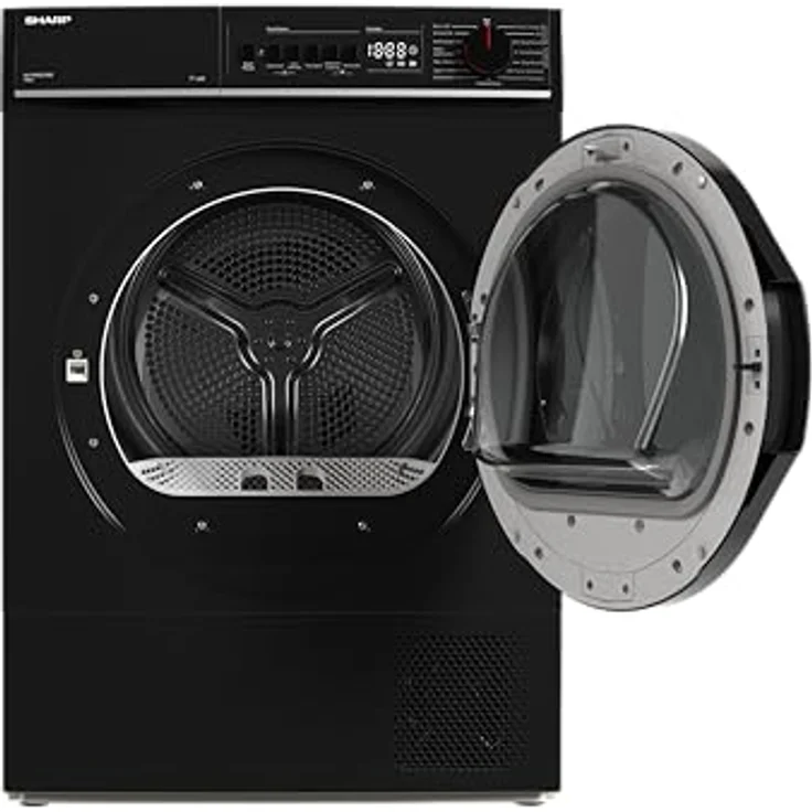 Sharp KD-PRO0S7GBD-DE Wärmepumpentrockner 10 kg, WiFi, mit Sensortrocknung und automatischem Knitterschutz, Edelstahl/Glas-Tür – Bild 3